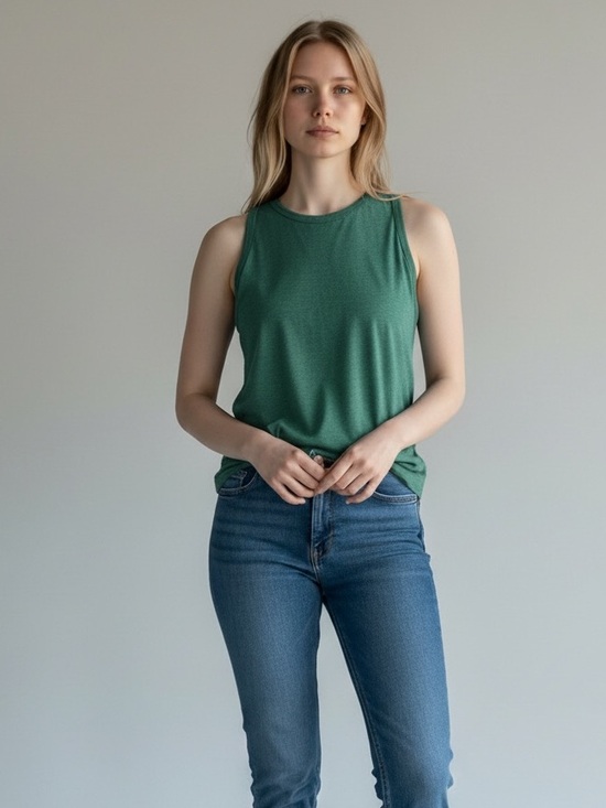 Tops - Women’s Green Racerback Tank Top